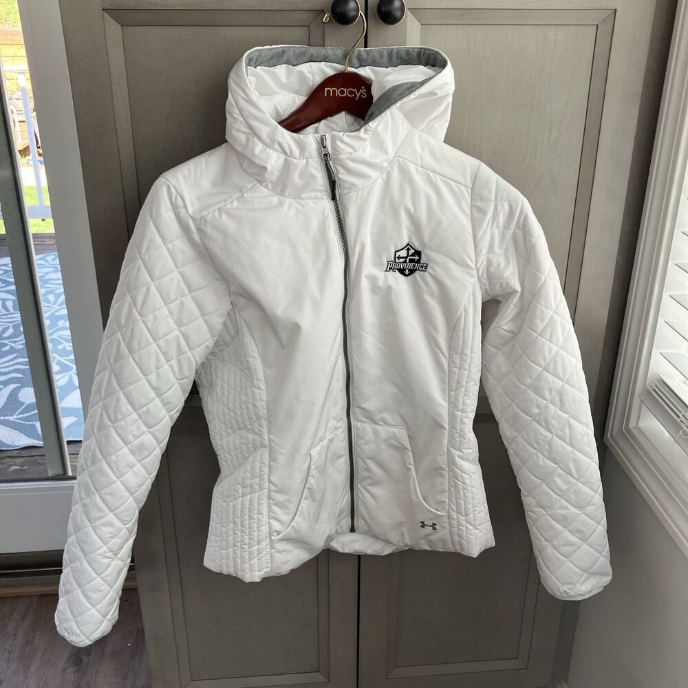 Providence College Friars Jacket Women’s Medium Under Armour White Hooded PC